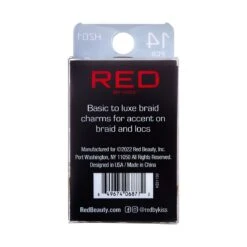 KISS - RED BRAID CHARM CLASSY HZ01 7 KISS - RED BRAID CHARM CLASSY HZ01 -Zoe Beauty Supply Shop redbykiss hz01 braidcharms package back 649674068772 oct.28.2022 nw3