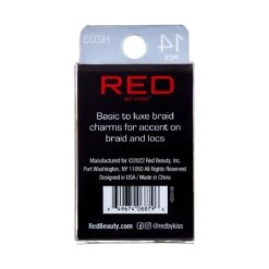 KISS - RED BRAID CHARM CLASSY HZ03 -Zoe Beauty Supply Shop redbykiss hz03 braidcharms package back 649674068796 oct.28.2022 nw3