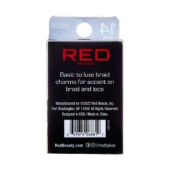 KISS - RED BRAID CHARM CLASSY HZ05 -Zoe Beauty Supply Shop redbykiss hz05 braidcharms package back 649674068819 oct.28.2022 nw3