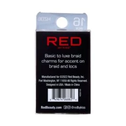 KISS - RED BRAID CHARM CLASSY HZ06 -Zoe Beauty Supply Shop redbykiss hz06 braidcharms package back 649674068826 oct.28.2022 nw3 1