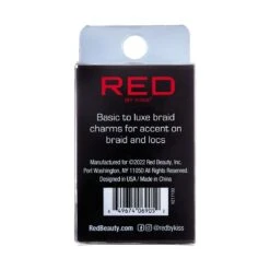 KISS - RED BRAID CHARM STYLISH HZ17 -Zoe Beauty Supply Shop redbykiss hz17 braidcharms package back 649674069052 oct.28.2022 nw3