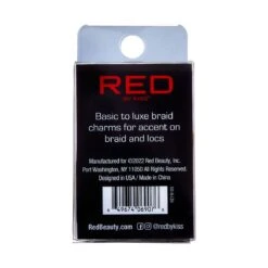 KISS - RED BRAID CHARM STYLISH HZ19 -Zoe Beauty Supply Shop redbykiss hz19 braidcharms package back 649674069076 oct.28.2022 nw3