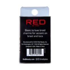 KISS - RED BRAID CHARM ELEPHANT HZ27 -Zoe Beauty Supply Shop redbykiss hz27 braidcharms package back 649674069151 oct.28.2022 nw3