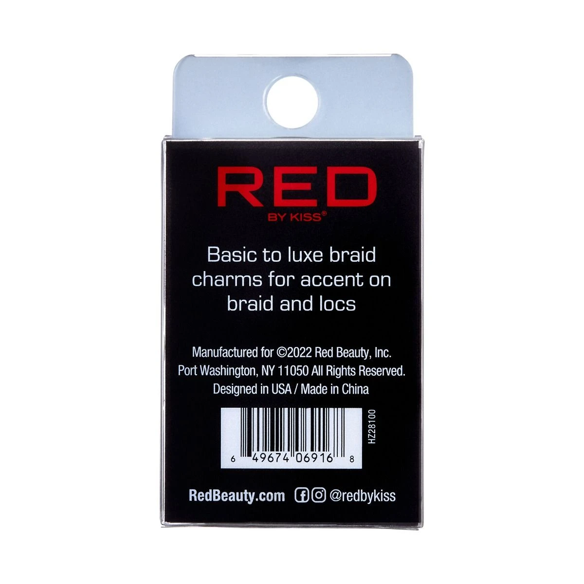 KISS - RED BRAID CHARM PEARL HZ28 4 KISS - RED BRAID CHARM PEARL HZ28 - Image 4