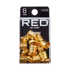 KISS - RED BRAID CHARM CLASSY CLIP HEART HZ36