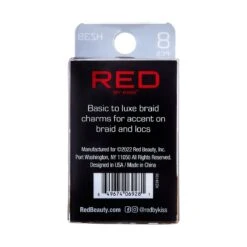 KISS - RED BRAID CHARM CLASSY HZ39 -Zoe Beauty Supply Shop redbykiss hz39 braidcharms package back 649674069281 oct.28.2022