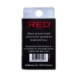 KISS - RED BRAID CHARM CLASSY HZ40 -Zoe Beauty Supply Shop redbykiss hz40 braidcharms package back 649674069298 oct.28.2022