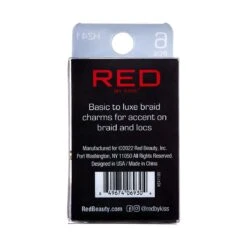 KISS - RED BRAID CHARM CLASSY CLIP BUTTERFLY HZ41 -Zoe Beauty Supply Shop redbykiss hz41 braidcharms package back 649674069304 oct.28.2022