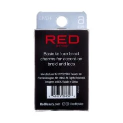 KISS - RED BRAID CHARM CLIP LEAF HZ43 7 KISS - RED BRAID CHARM CLIP LEAF HZ43 -Zoe Beauty Supply Shop redbykiss hz43 braidcharms package back 649674069328 oct.28.2022