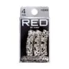 KISS - RED BRAID CHARM STYLISH RING HZ49 -Zoe Beauty Supply Shop redbykiss hz49 braidcharms package front 649674069380 oct.28.2022