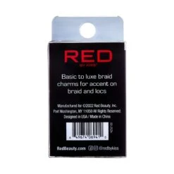 KISS - RED BRAID CHARM STYLISH HZ52 -Zoe Beauty Supply Shop redbykiss hz52 braidcharms package back 649674069410 oct.28.2022