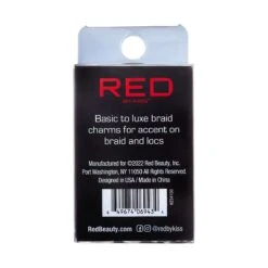 KISS - RED BRAID CHARM STYLISH HZ54 -Zoe Beauty Supply Shop redbykiss hz54 braidcharms package back 649674069434 oct.28.2022