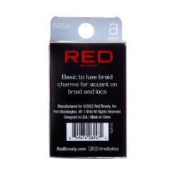 KISS - RED BRAID CHARM HZ58 -Zoe Beauty Supply Shop redbykiss hz58 braidcharms package back 649674069472 oct.28.2022