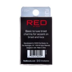 KISS - RED BRAID CHARM HZ61 -Zoe Beauty Supply Shop redbykiss hz61 braidcharms package back 649674069502 oct.28.2022 1