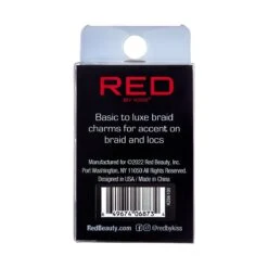 KISS - RED BRAID CHARM LUXURY FAN HZ66 5 KISS - RED BRAID CHARM LUXURY FAN HZ66 -Zoe Beauty Supply Shop redbykiss hz66 braidcharms package back 649674068734 oct.28.2022