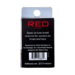KISS - RED BRAID CHARM LUXURY CLIP SUNFLOWER HZ71 -Zoe Beauty Supply Shop redbykiss hz71 braidcharms package back 649674068840 oct.28.2022