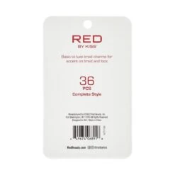 KISS - RED BRAID CHARM COMPLETE STYLE HZ77 -Zoe Beauty Supply Shop redbykiss hz77 braidcharms package back 649674068918 oct.28.2022