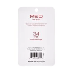 KISS - RED BRAID CHARM HZ78 -Zoe Beauty Supply Shop redbykiss hz78 braidcharms package back 649674068925 oct.28.2022