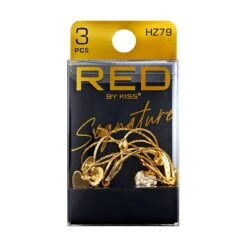 KISS - RED BRAID CHARM SIGNATURE HOOP HEART DANGLE HZ79 5 KISS - RED BRAID CHARM SIGNATURE HOOP HEART DANGLE HZ79 -Zoe Beauty Supply Shop redbykiss hz79 braidcharms packagefront 649674068932 web
