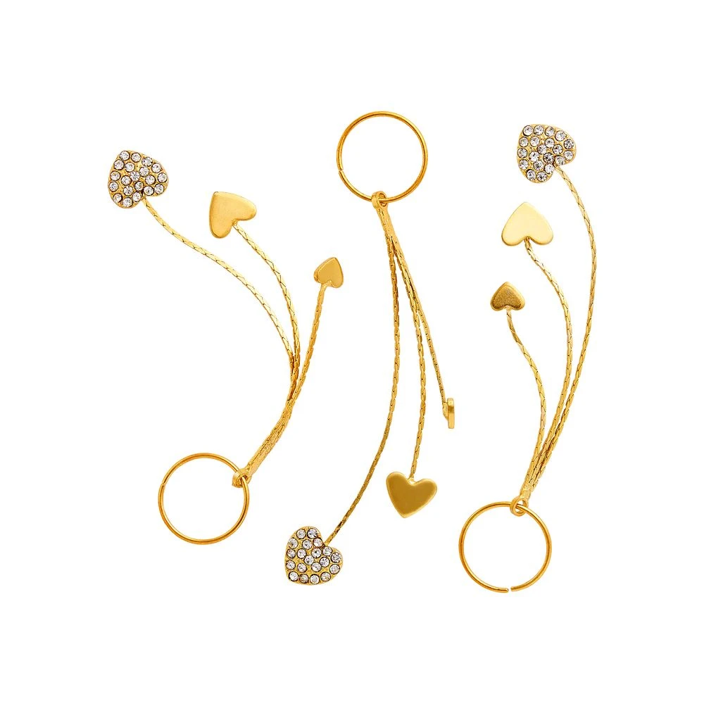 KISS - RED BRAID CHARM SIGNATURE HOOP HEART DANGLE HZ79 3 KISS - RED BRAID CHARM SIGNATURE HOOP HEART DANGLE HZ79 - Image 3