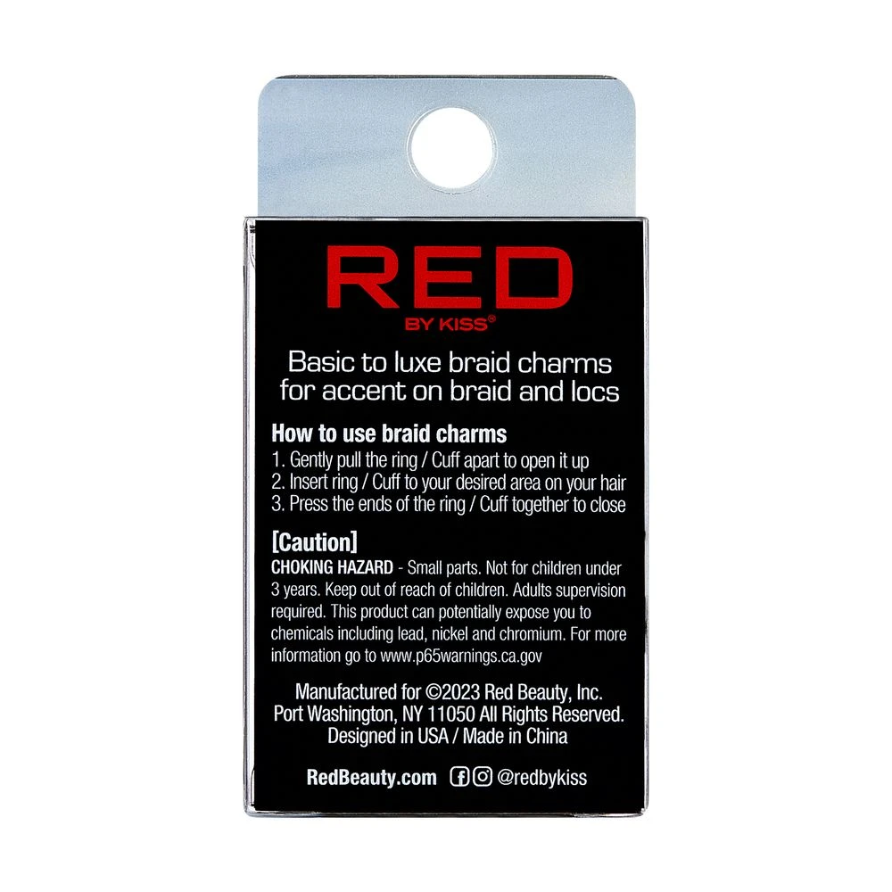 KISS - RED BRAID CHARM SIGNATURE HOOP HEART DANGLE HZ79 4 KISS - RED BRAID CHARM SIGNATURE HOOP HEART DANGLE HZ79 - Image 4