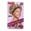 KISS - RED SATIN DAY&NIGHT CAP CAP (EXTRA LARGE,LEOPARD)