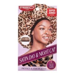 KISS - RED SATIN DAY&NIGHT CAP CAP (SUPER JUMBO&LEOPARD)