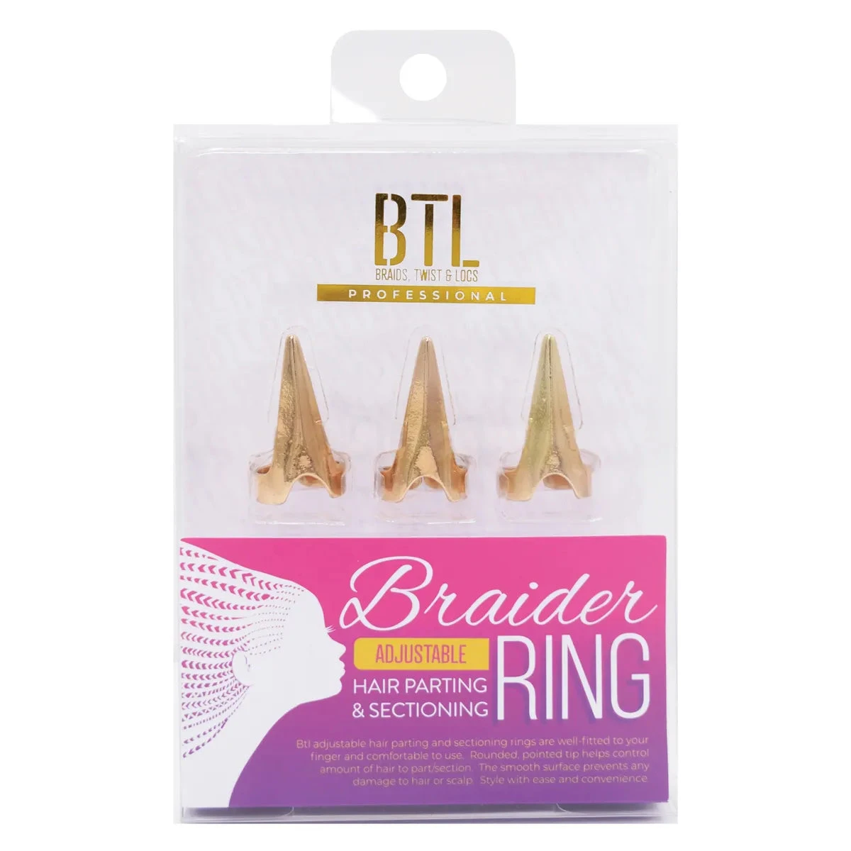 MAGIC COLLECTION - BTL Braider Hair Parting & Sectioning Ring Short GOLD 2 MAGIC COLLECTION - BTL Braider Hair Parting & Sectioning Ring Short GOLD - Image 2