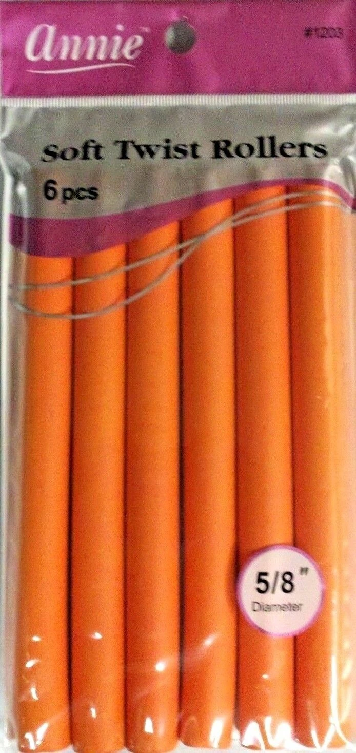 ANNIE - Professional Soft Twist Rollers 5/8" 6 PCs ORANGE 3 ANNIE - Professional Soft Twist Rollers 5/8" 6 PCs ORANGE - Image 3