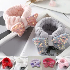 MAGIC COLLECTION - Beauty HeadBand Softest Plush SEQUIN BOW #HWR-BEA01-6