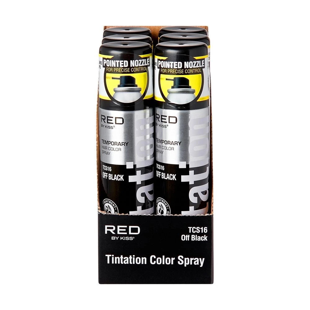 KISS - Tintation Colors & Care Temporary Hair Color Spray OFF BLACK 3 KISS - Tintation Colors & Care Temporary Hair Color Spray OFF BLACK - Image 3